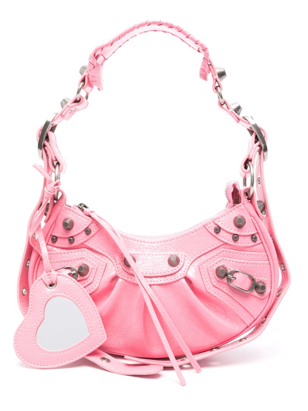 Balenciaga Le Cagole XS leather shoulder bag - Pink von Balenciaga