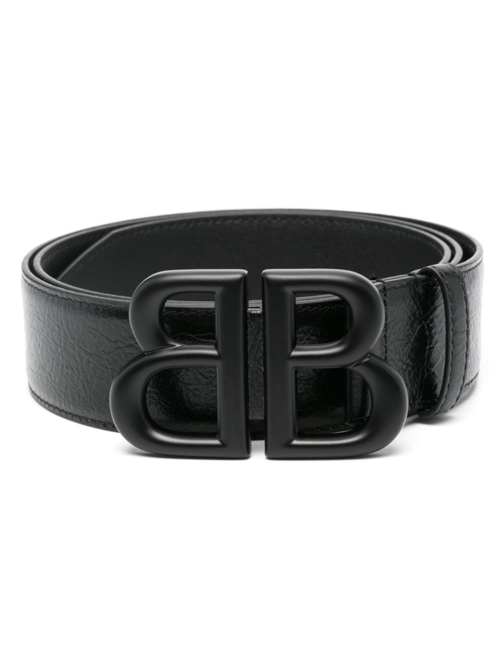 Balenciaga Monaco leather belt - Black von Balenciaga