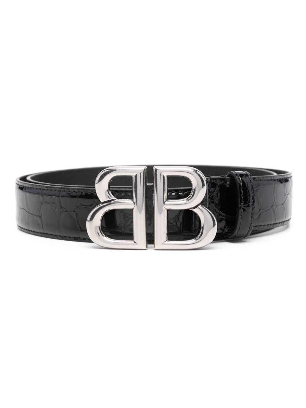 Balenciaga Monaco logo-buckle leather belt - Black von Balenciaga