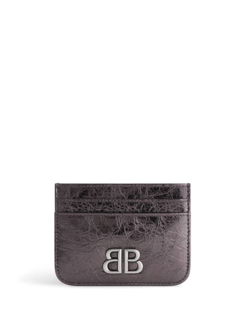 Balenciaga Monaco metallic cardholder - Grey von Balenciaga