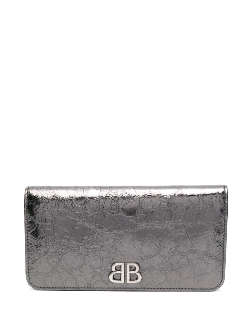 Balenciaga Monaco-motif leather wallet - Grey von Balenciaga