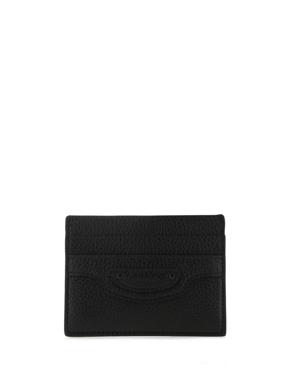 Balenciaga Neo Classic grained leather cardholder - Black von Balenciaga