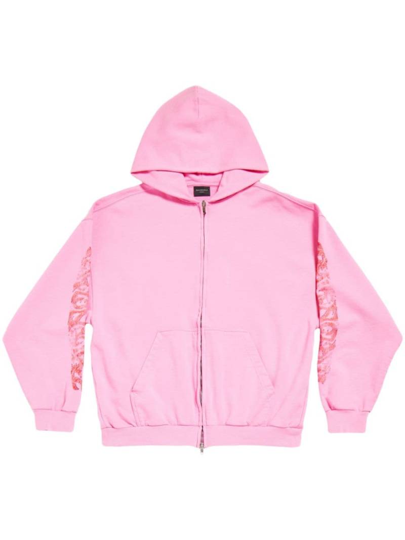 Balenciaga Offshore zip-up hoodie - Pink von Balenciaga