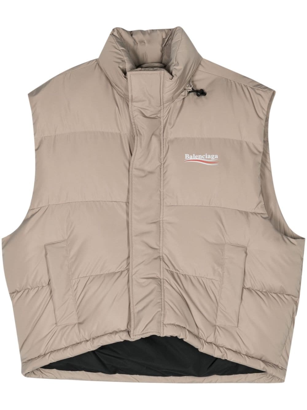 Balenciaga Political Campaign puffer gilet - Neutrals von Balenciaga