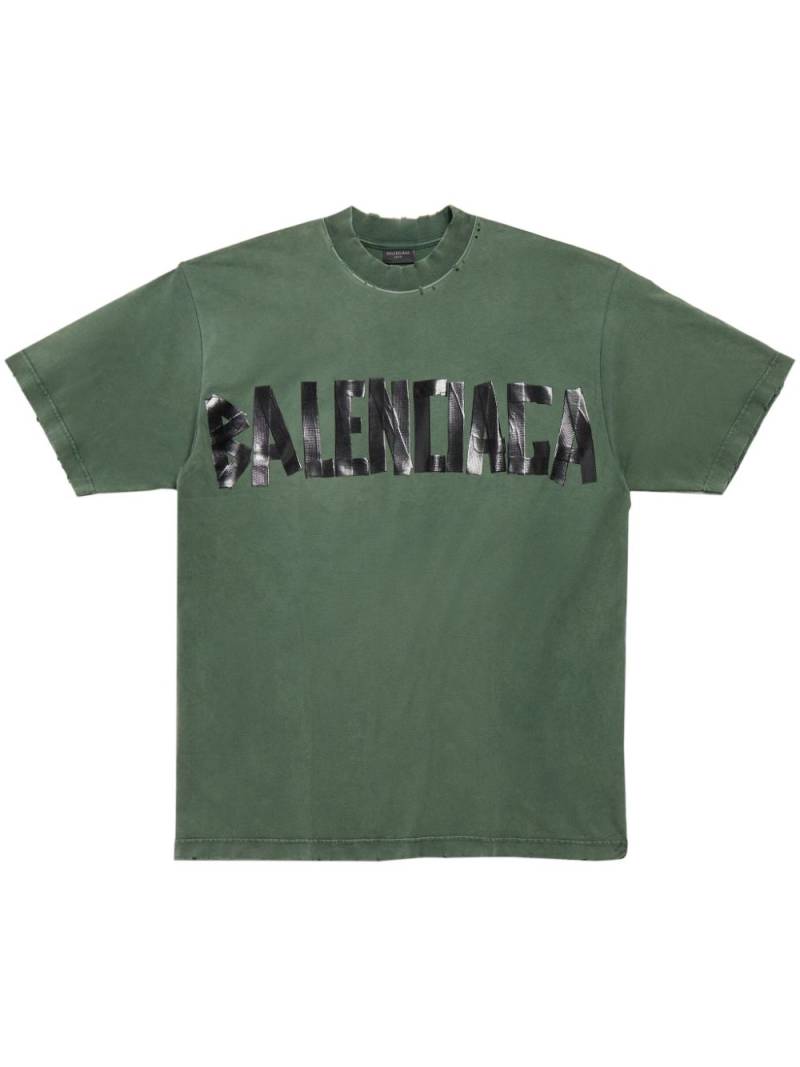 Balenciaga Tape Type cotton T-shirt - Green von Balenciaga