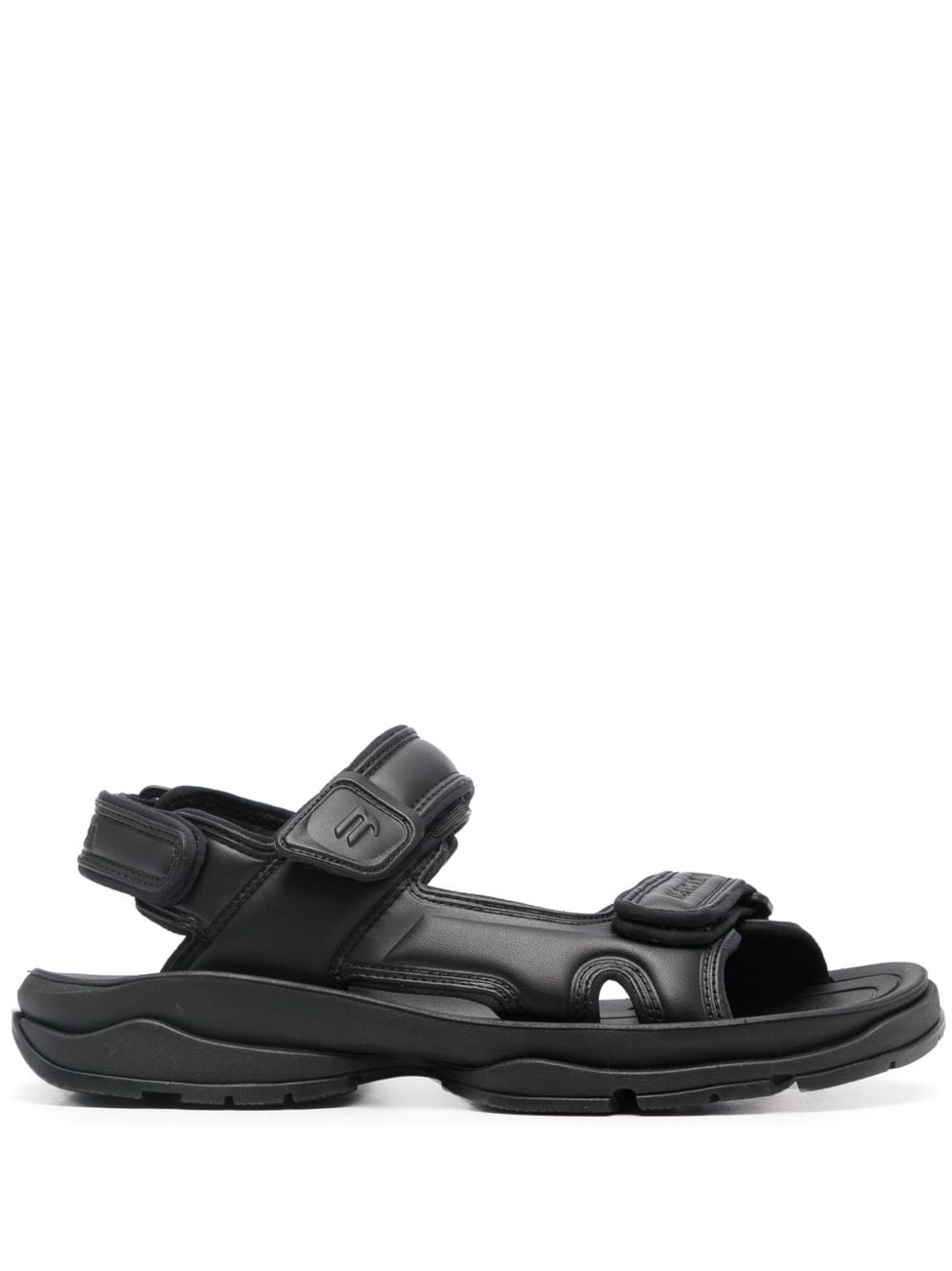 Balenciaga Tourist chunky faux-leather sandals - Black von Balenciaga