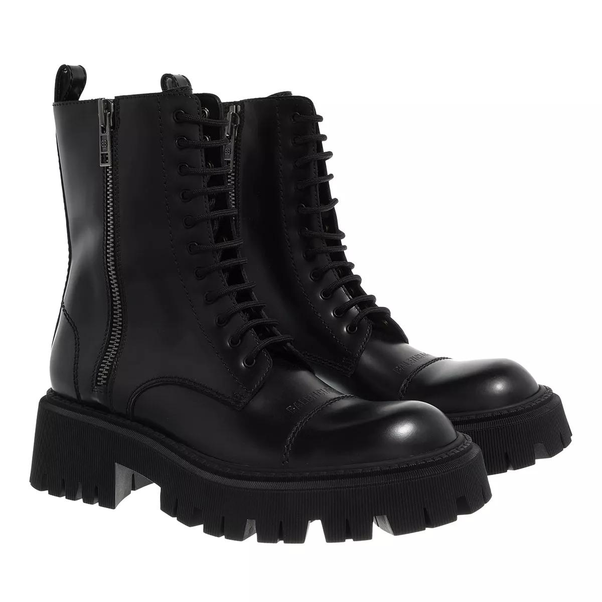 Balenciaga Boots & Stiefeletten - Tractor Bootie Leather - Gr. 41 (EU) - in Schwarz - für Damen von Balenciaga