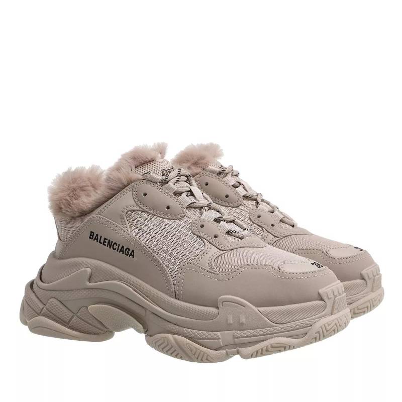 Balenciaga Sneakers - Triple S Sneakers Fake Fur - Gr. 35 (EU) - in Beige - für Damen von Balenciaga