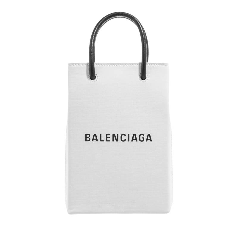 Balenciaga Schultertasche - Black Front Logo Top Handle Bag - Gr. unisize - in Weiß - für Damen von Balenciaga