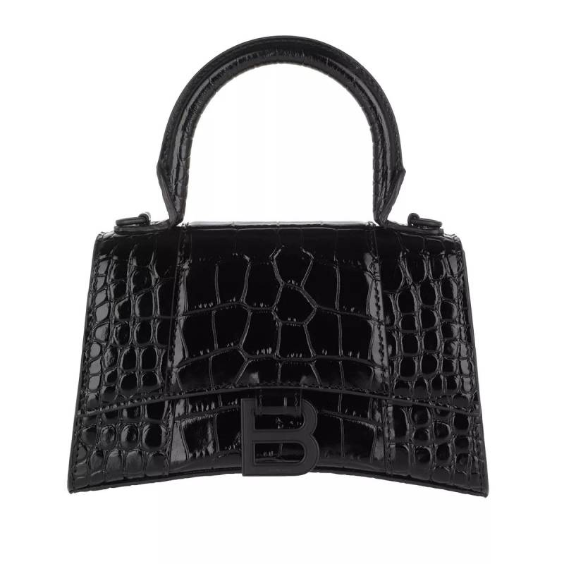 Balenciaga Schultertasche - Hourglass Top Handle XS Shoulder Bag - Gr. unisize - in Schwarz - für Damen von Balenciaga