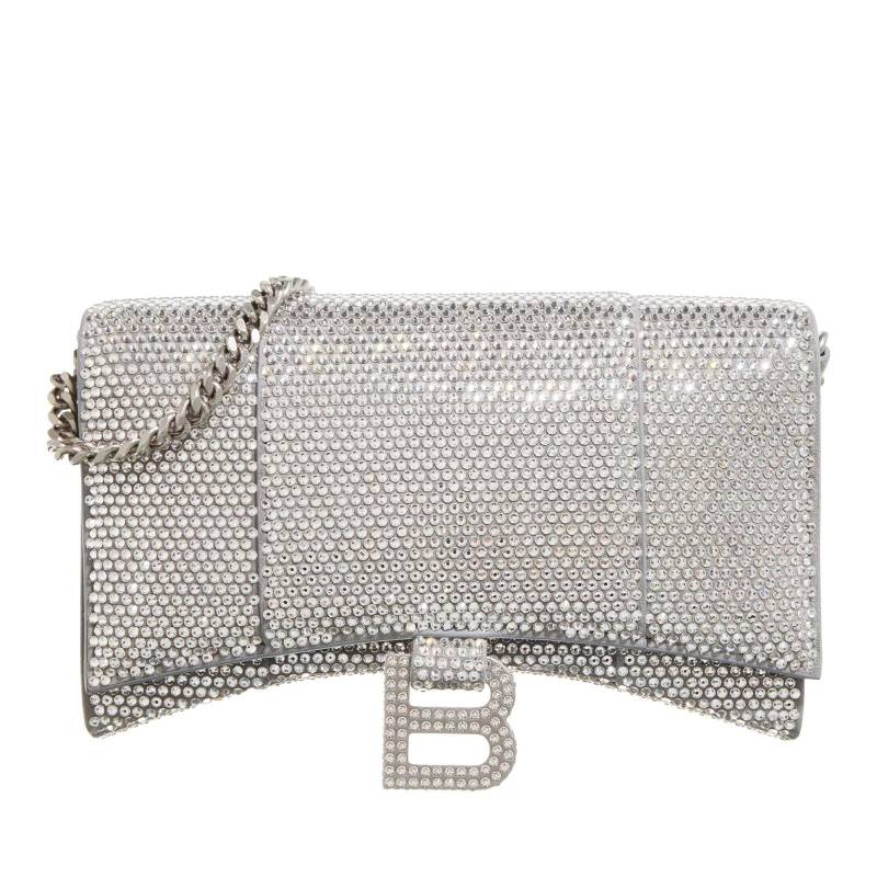 Balenciaga Umhängetasche - Hourglass Wallet With Chain - Gr. unisize - in Grau - für Damen von Balenciaga