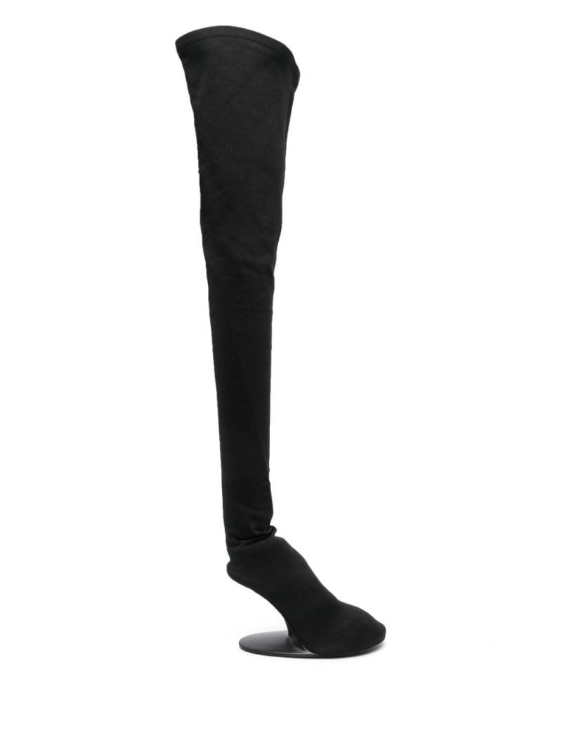 Balenciaga abstract-heel thigh boots - Black von Balenciaga