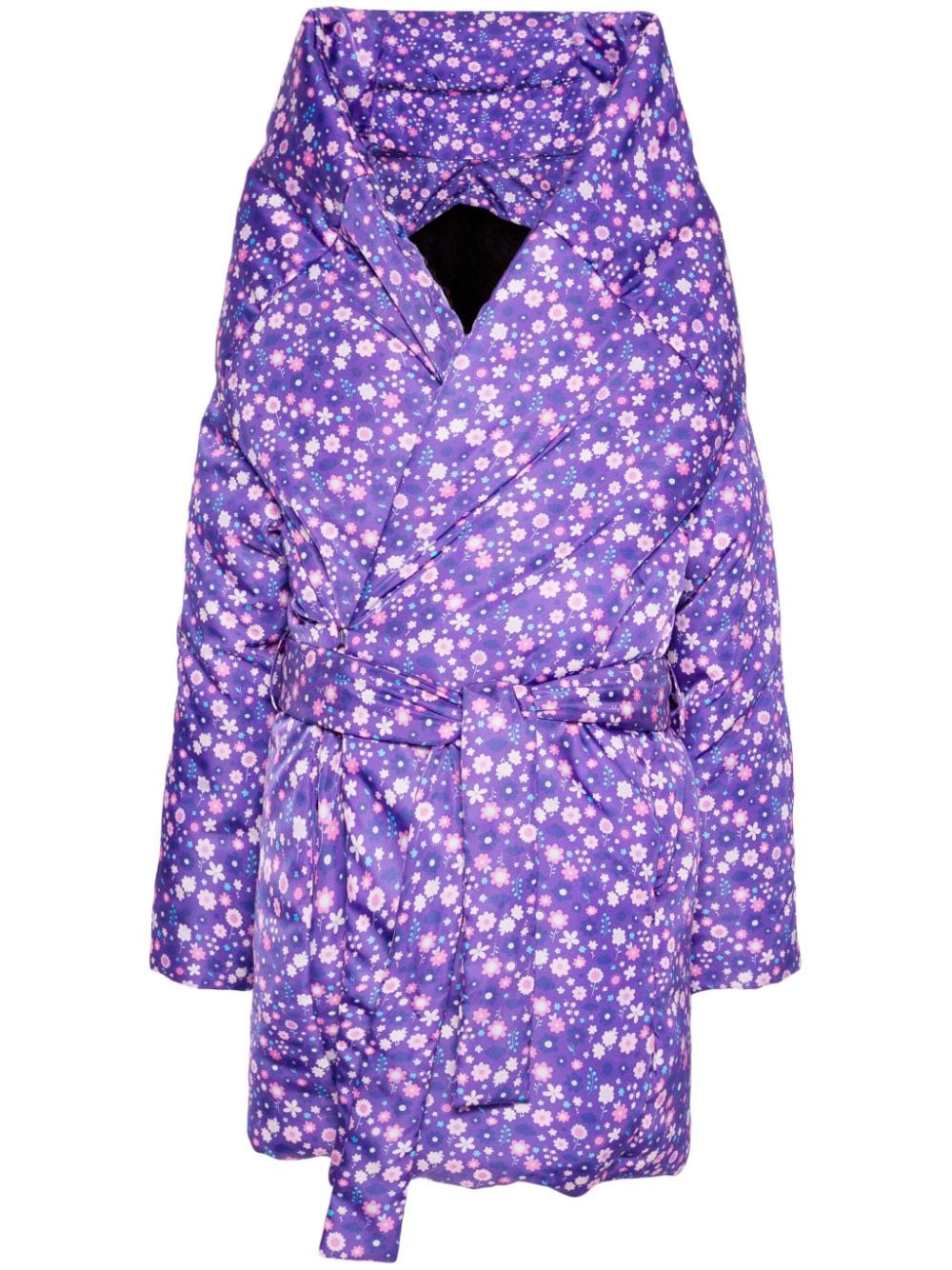 Balenciaga all-over floral-print coat - Purple von Balenciaga