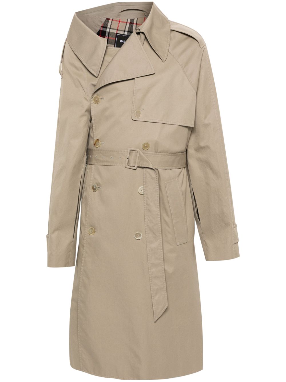 Balenciaga asymmetric-lapels trench coat - Brown von Balenciaga