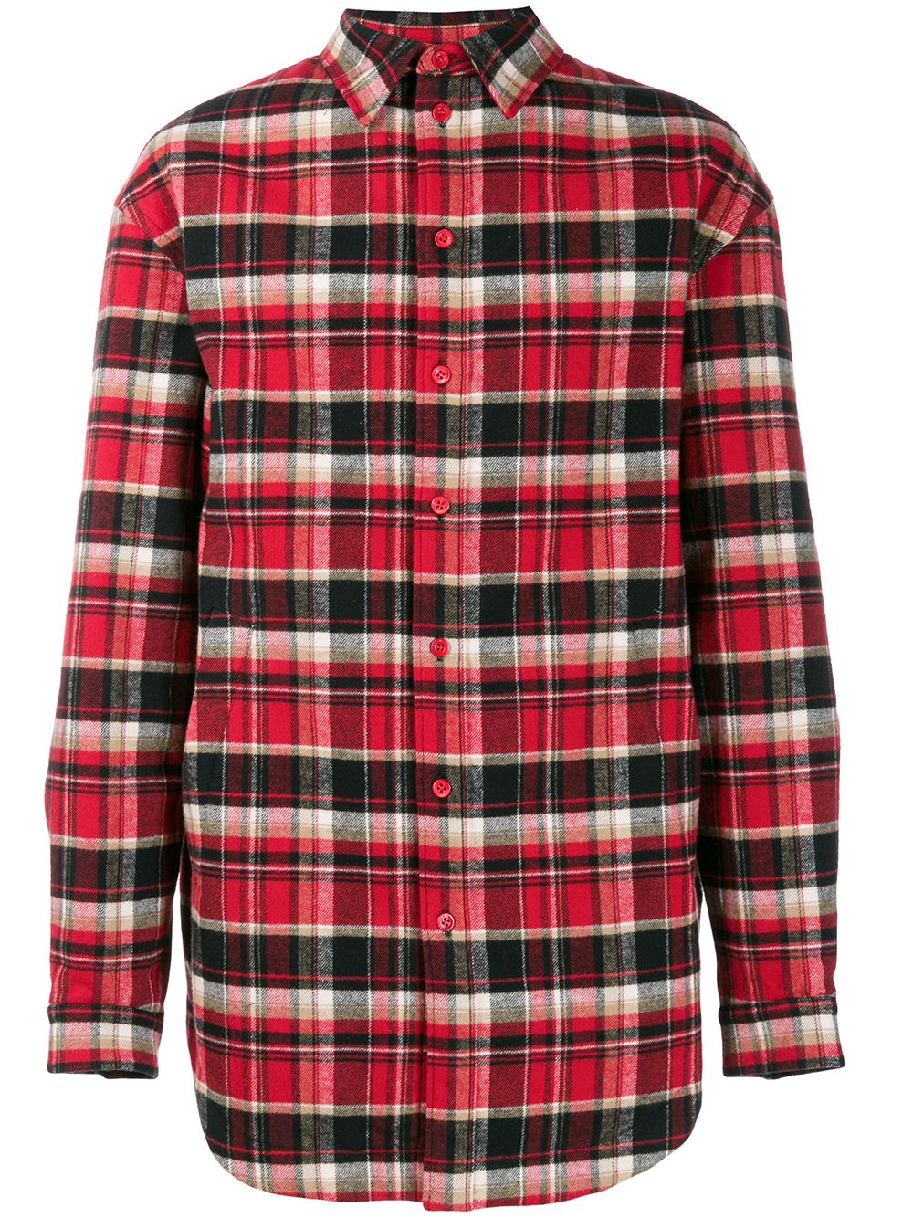 Balenciaga checked padded shirt - Red von Balenciaga