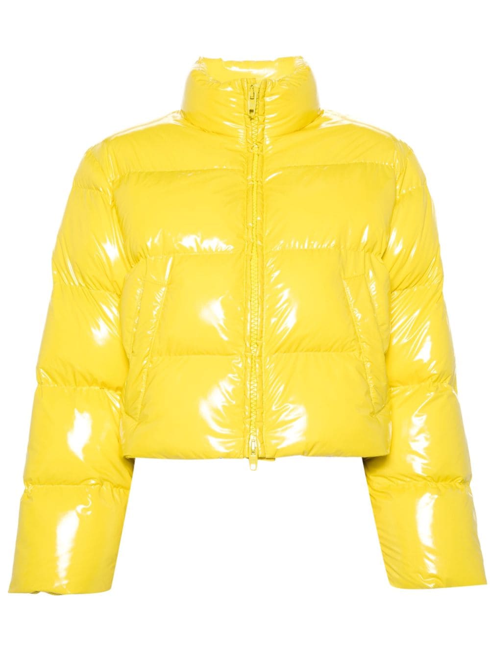 Balenciaga cropped puffer jacket - Yellow von Balenciaga