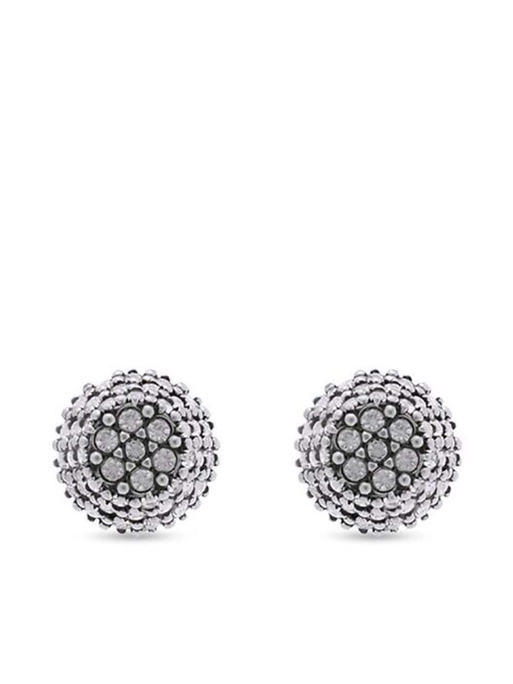 Balenciaga crystal double-stud earrings - Silver von Balenciaga