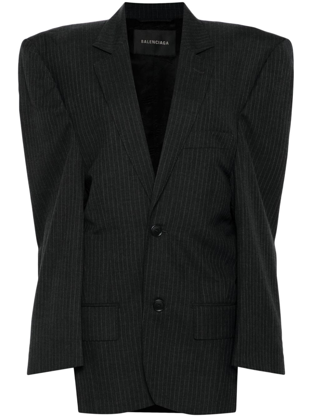 Balenciaga cut-way boxy blazer - Grey von Balenciaga