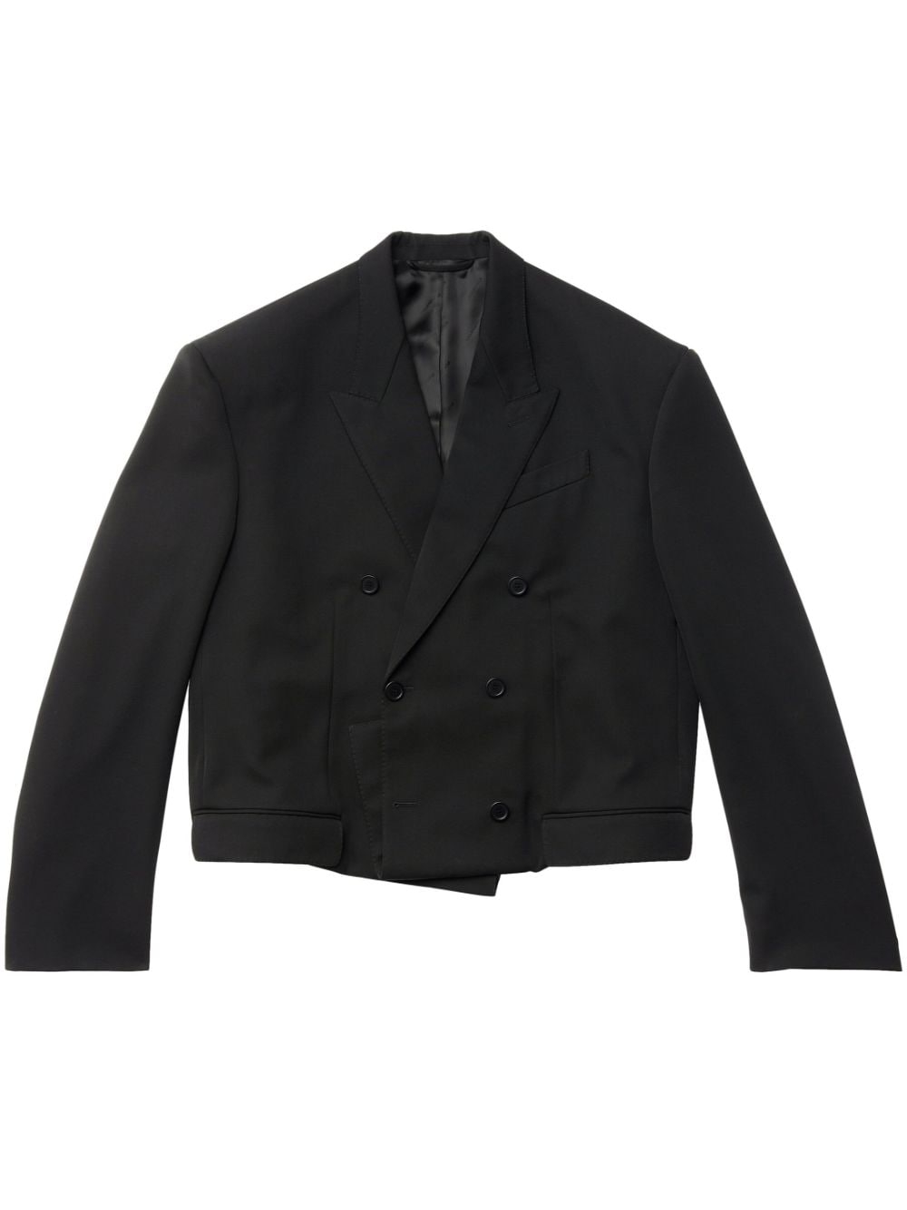 Balenciaga double-breasted cropped blazer - Black von Balenciaga