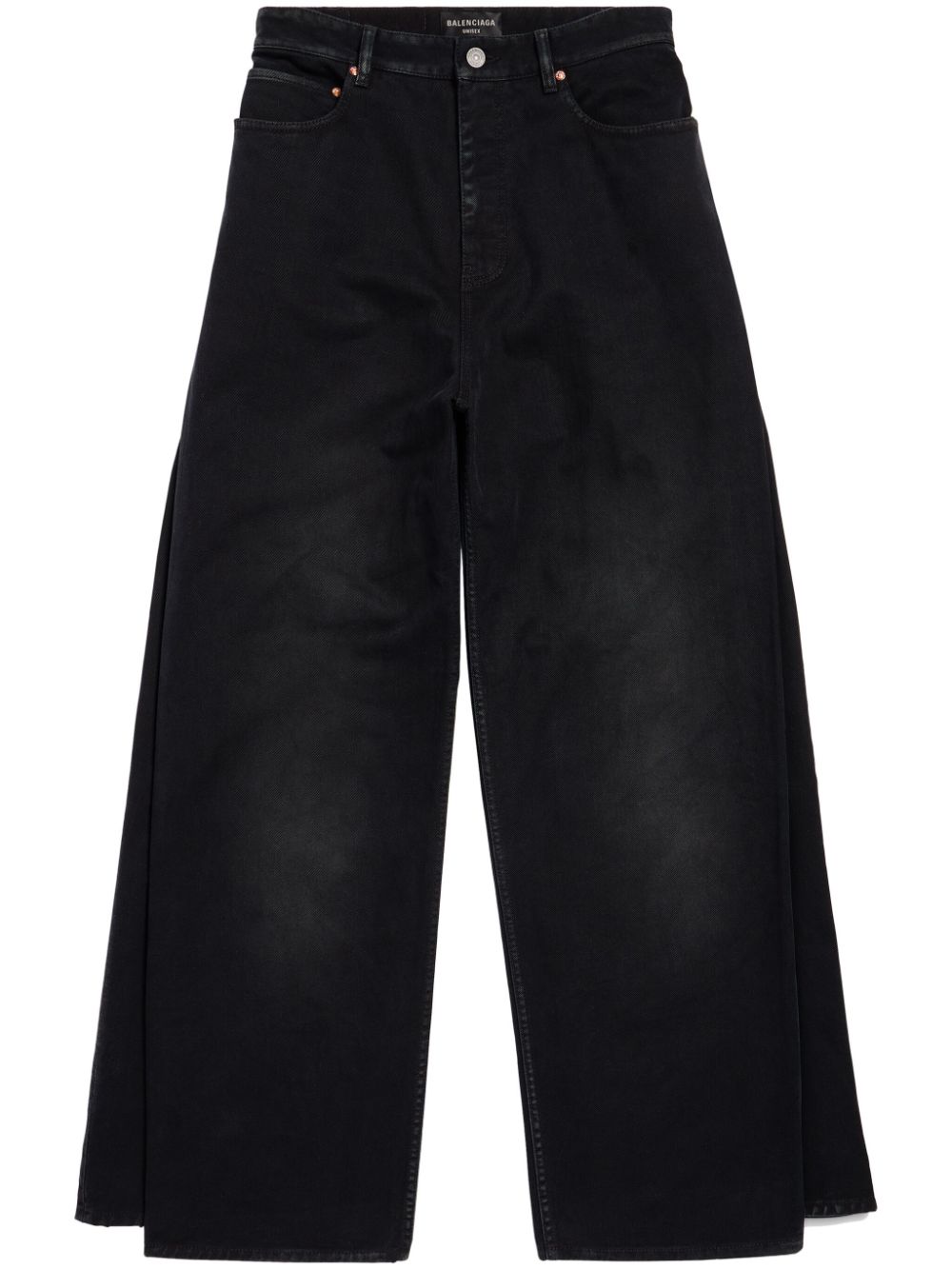 Balenciaga double-front wide-leg jeans - Black von Balenciaga