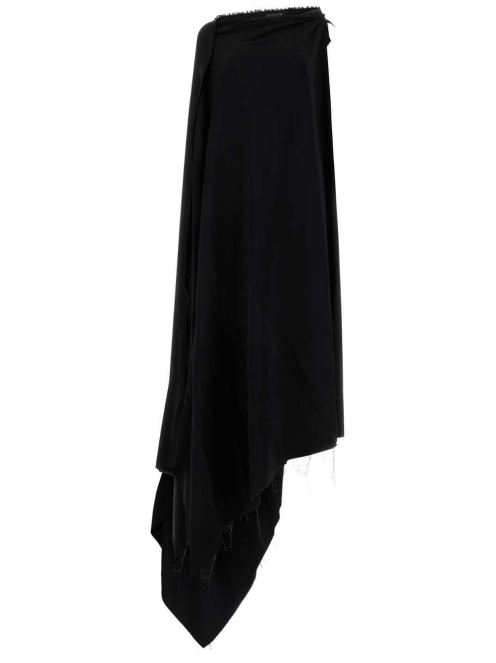 Balenciaga draped asymmetric dress - Black von Balenciaga