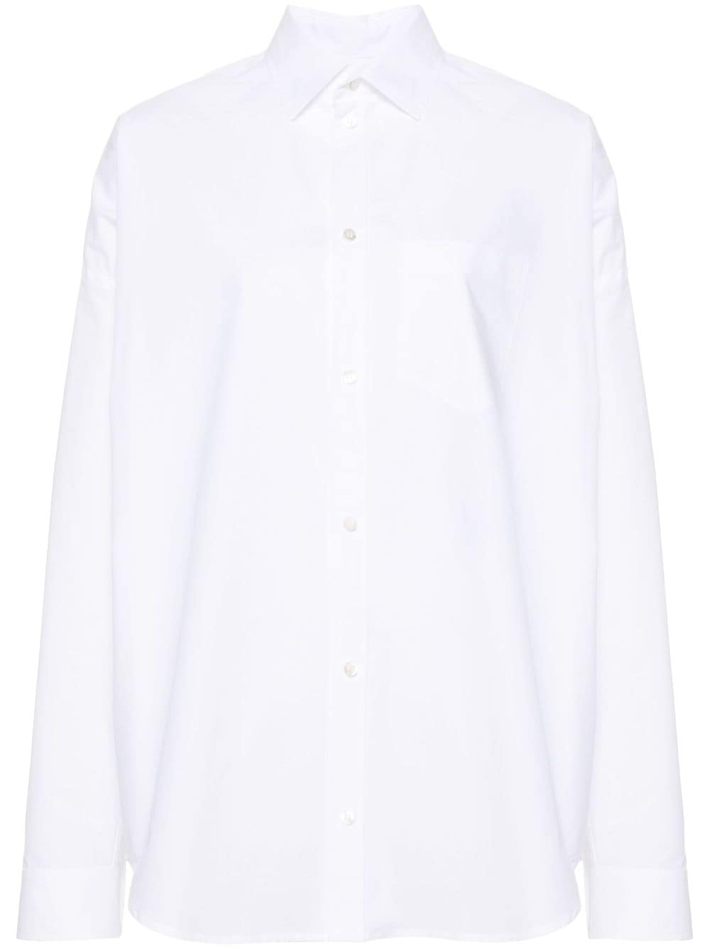 Balenciaga drop-shoulder cotton shirt - White von Balenciaga