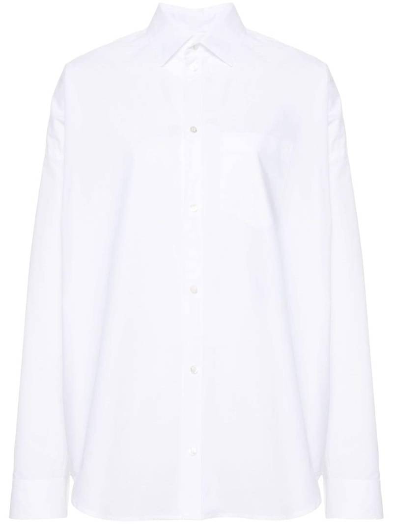 Balenciaga drop-shoulder cotton shirt - White von Balenciaga