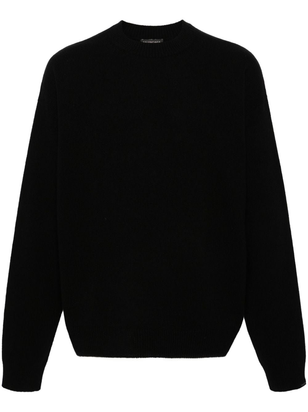 Balenciaga drop-shoulder ribbed jumper - Black von Balenciaga