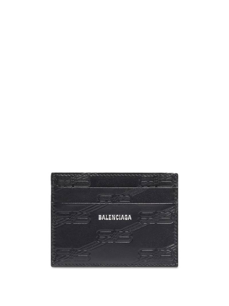 Balenciaga Signature monogram card holder - Black von Balenciaga