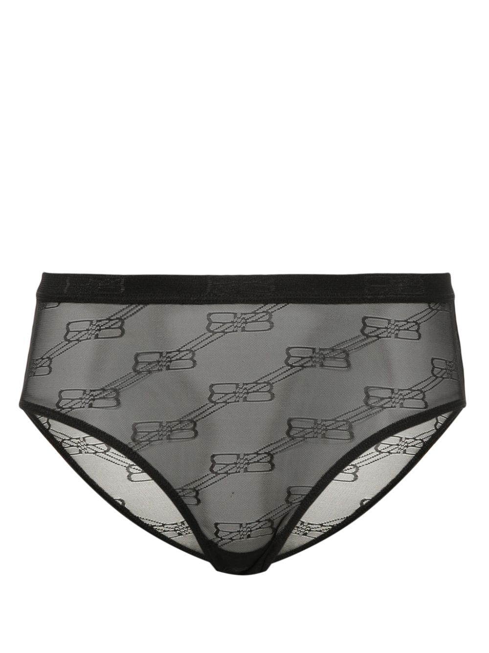 Balenciaga embroidered-logo mesh briefs - Black von Balenciaga