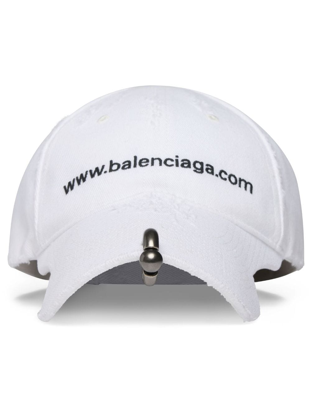 Balenciaga embroidered-logo six-panel cap - White von Balenciaga