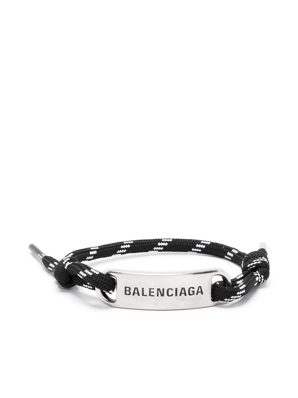 Balenciaga Plate rope bracelet - Black von Balenciaga