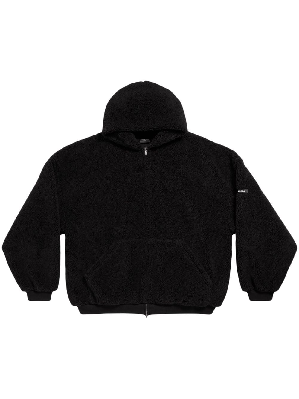 Balenciaga fleece zip-up hoodie - Black von Balenciaga