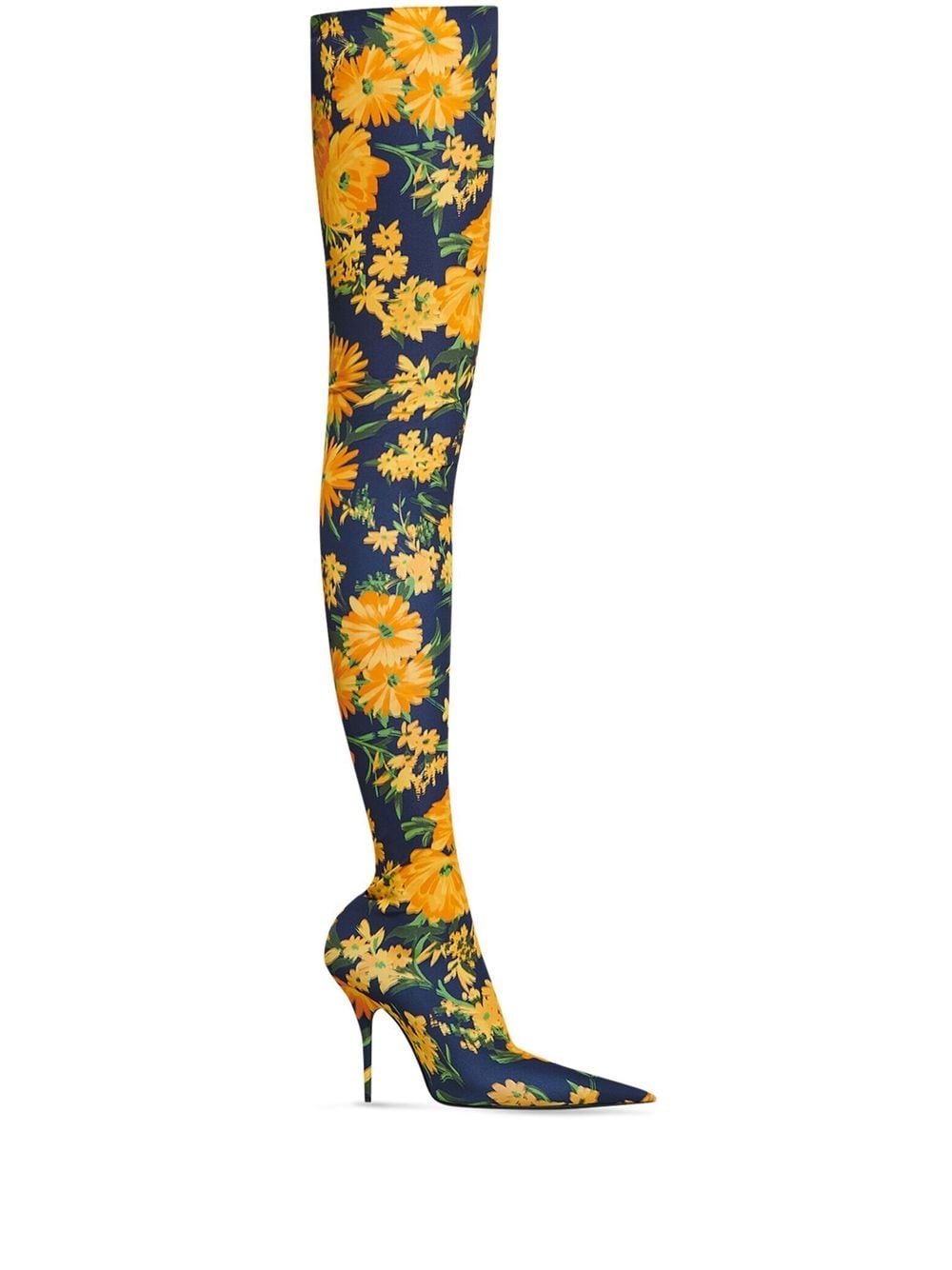 Balenciaga floral-print high boots - Yellow von Balenciaga