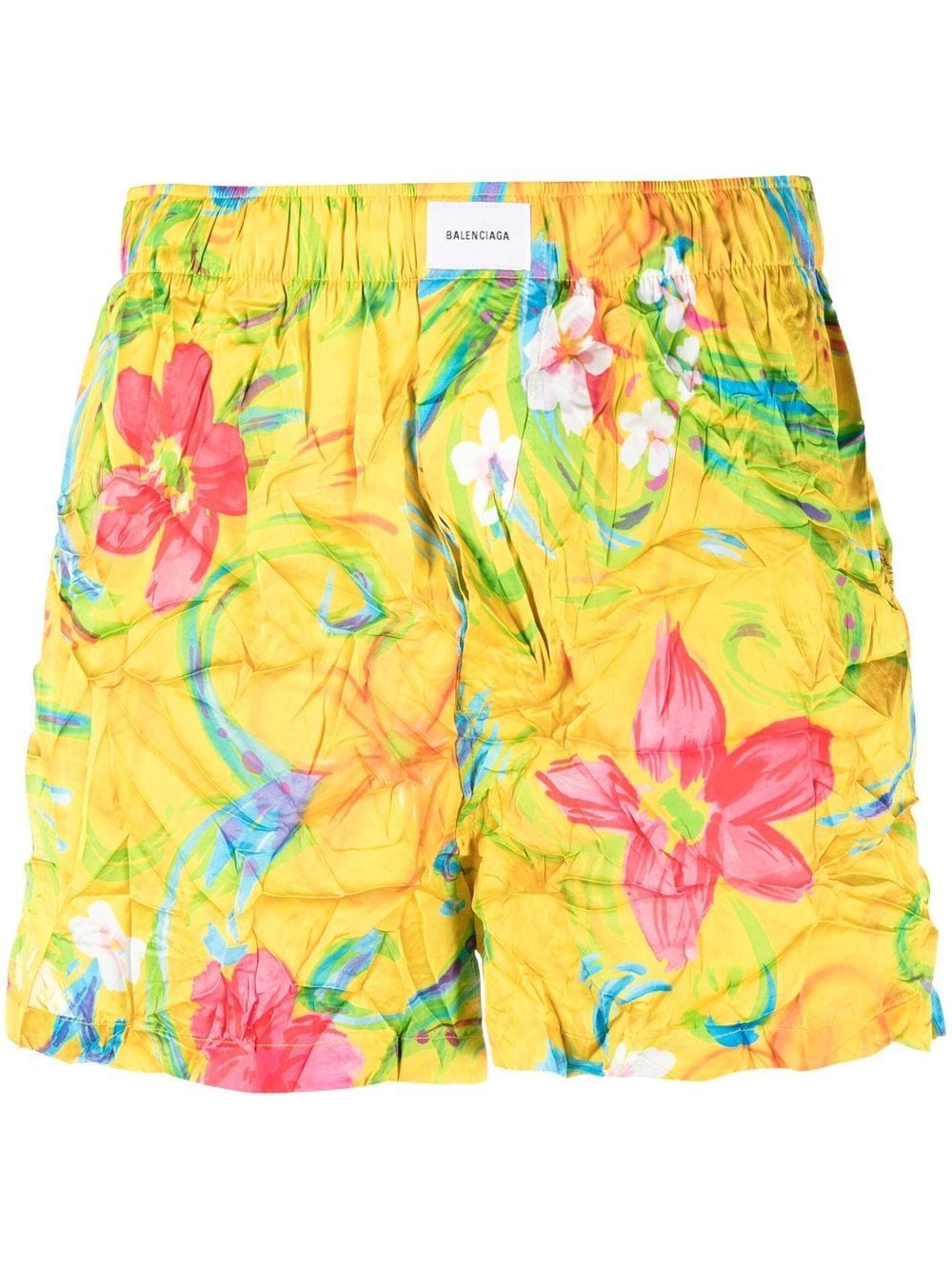 Balenciaga floral-print pajama shorts - Yellow von Balenciaga