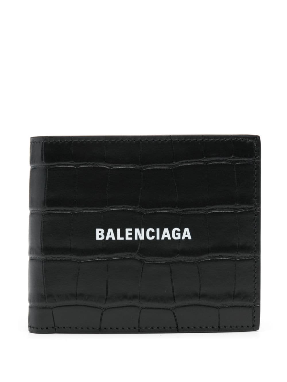 Balenciaga folded logo wallet - Black von Balenciaga
