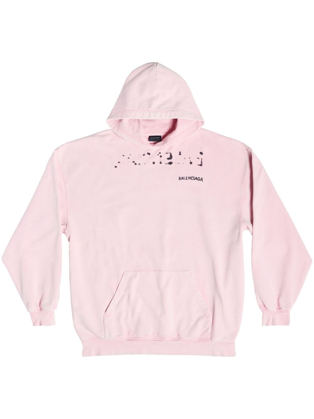 Balenciaga hand drawn-logo cotton hoodie - Pink von Balenciaga