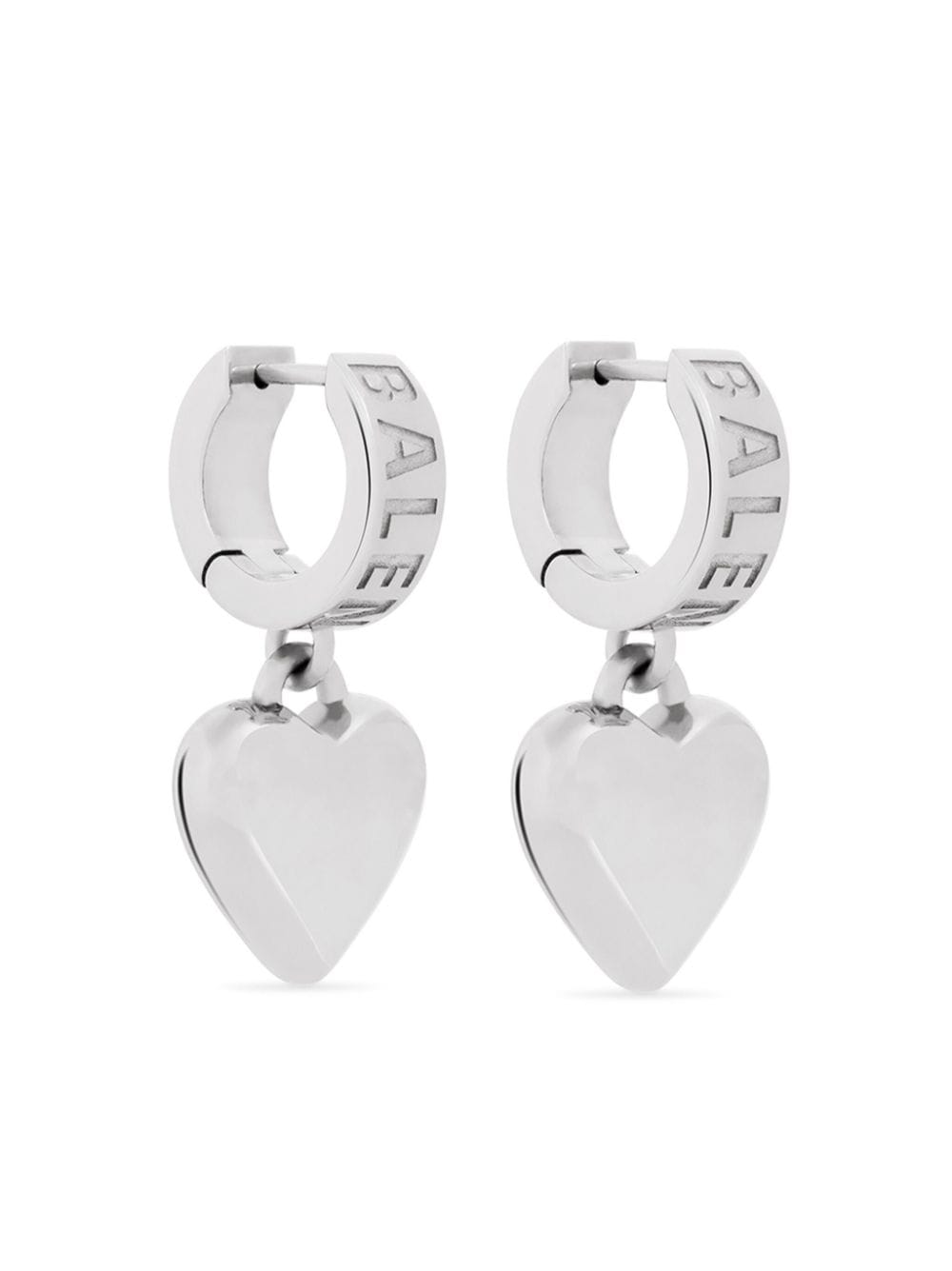 Balenciaga heart-charm hoop earrings - Silver von Balenciaga