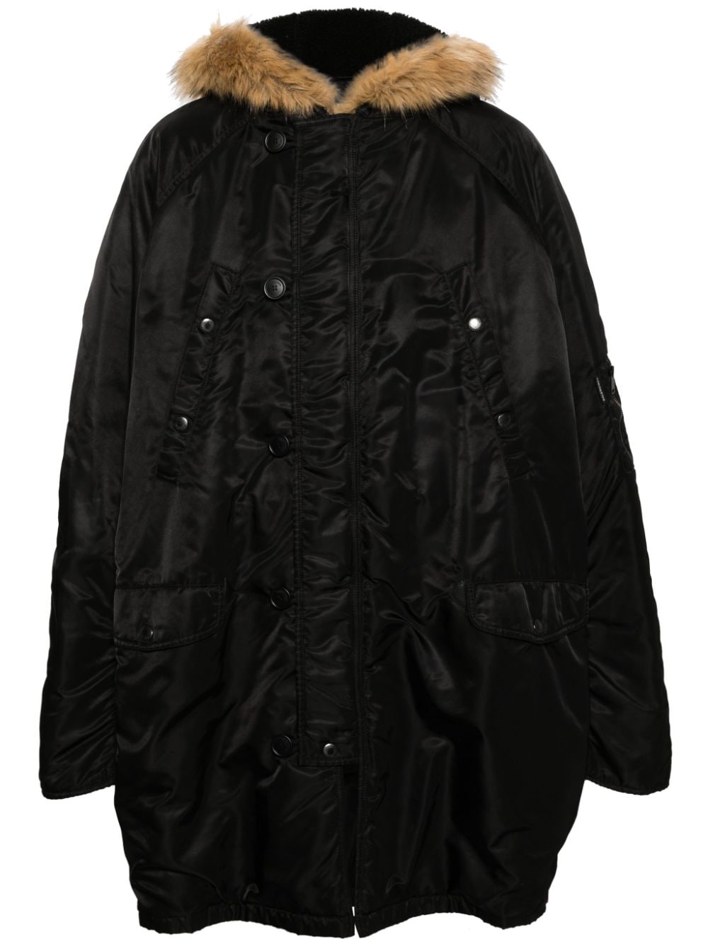 Balenciaga hooded padded parka coat - Black von Balenciaga