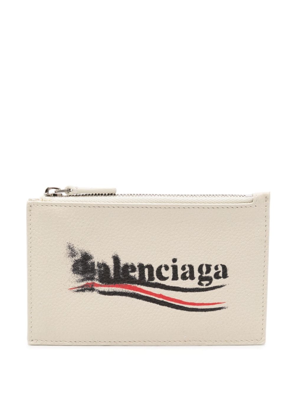 Balenciaga large Cash leather cardholder - White von Balenciaga