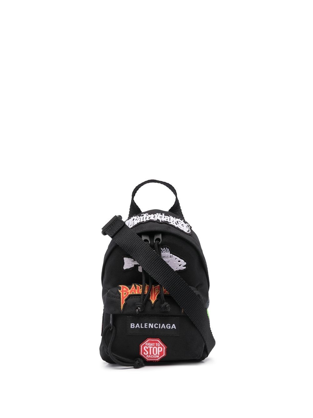 Balenciaga patch-detail crossbody backpack - Black von Balenciaga