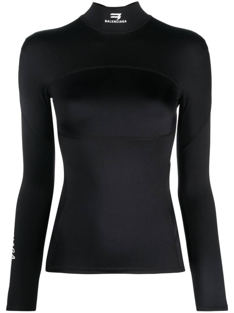 Balenciaga Sporty B activewear top - Black von Balenciaga