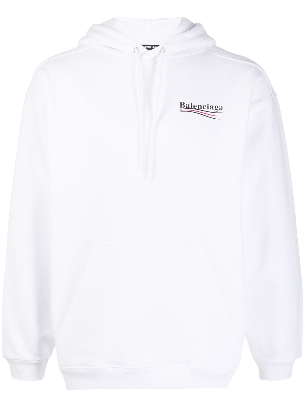 Balenciaga logo print hoodie - White von Balenciaga