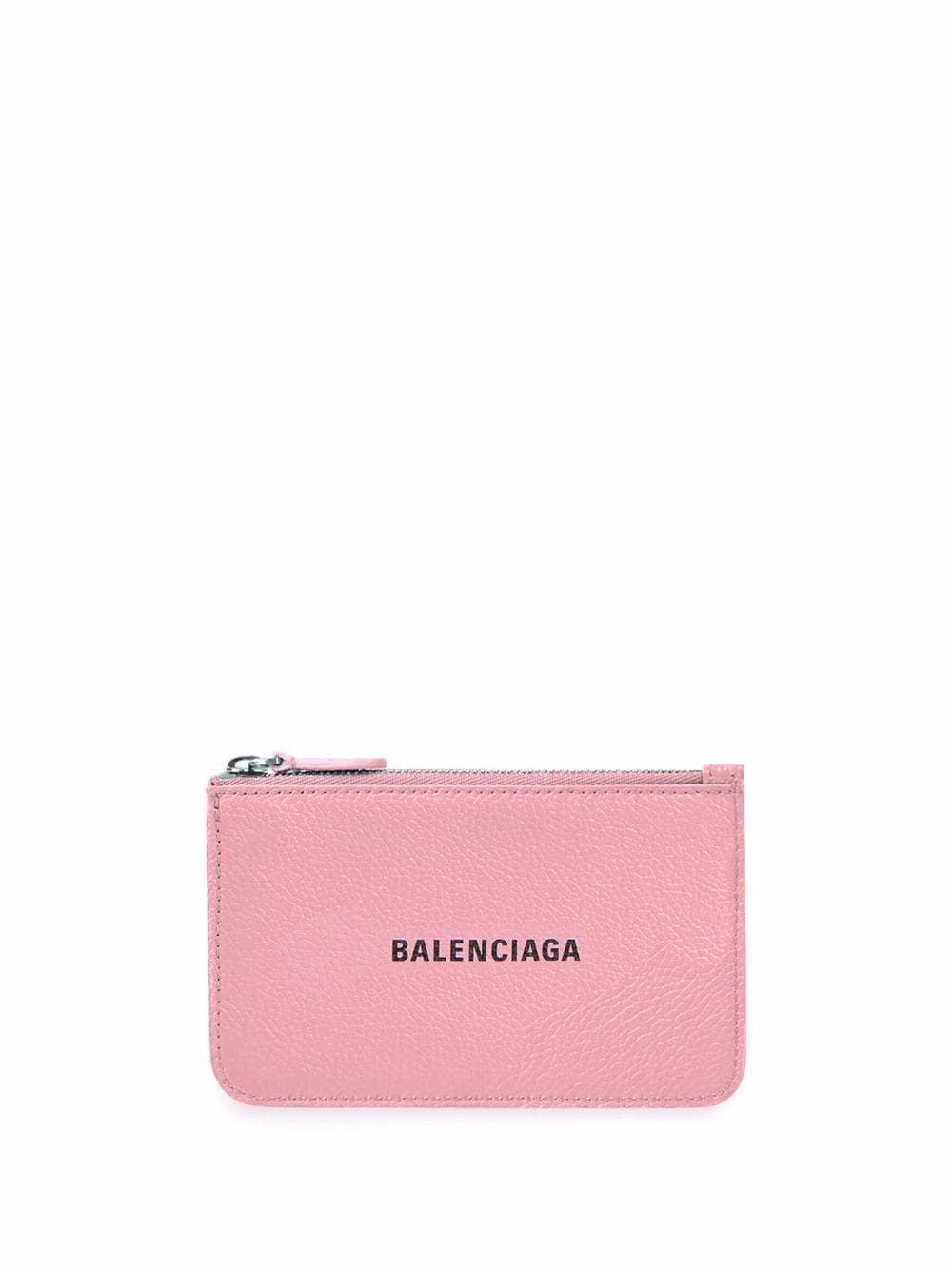 Balenciaga logo-print leather cardholder - Pink von Balenciaga