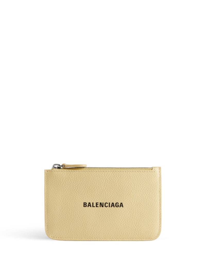 Balenciaga logo-print leather wallet - Yellow von Balenciaga