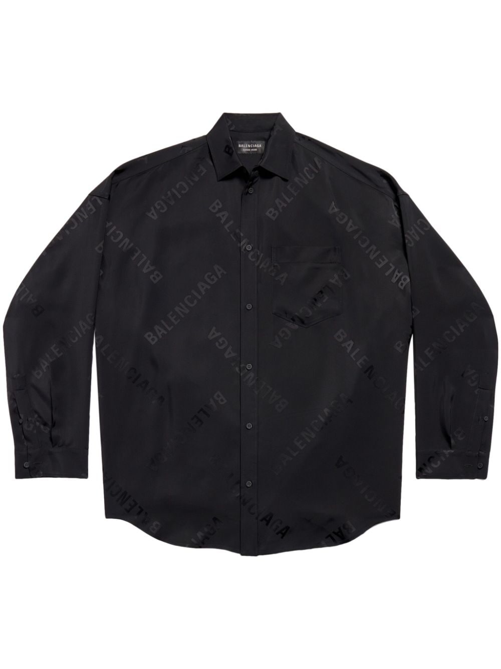 Balenciaga logo-print long-sleeve shirt - Black von Balenciaga