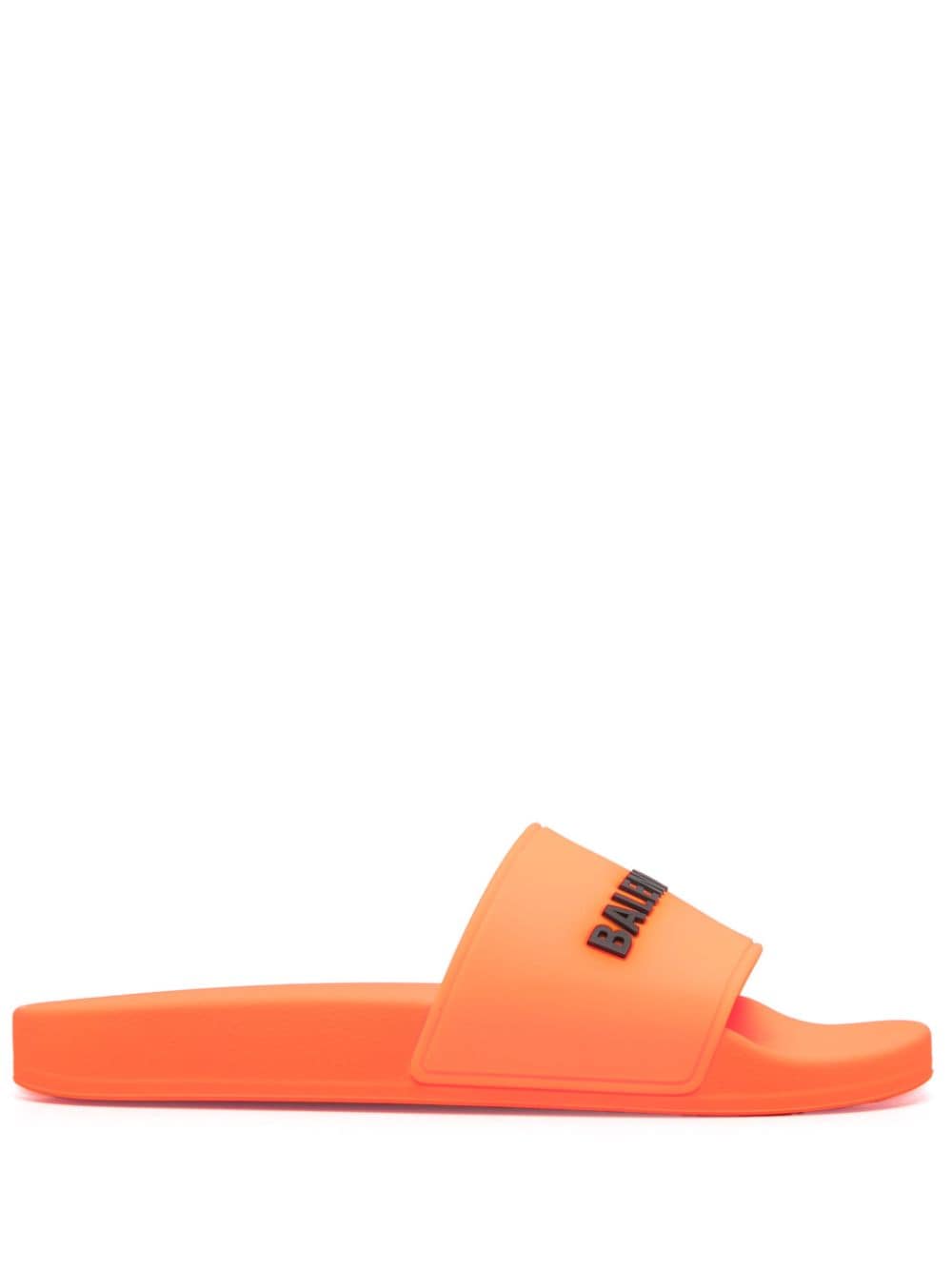 Balenciaga logo-print rubber sliders - Orange von Balenciaga