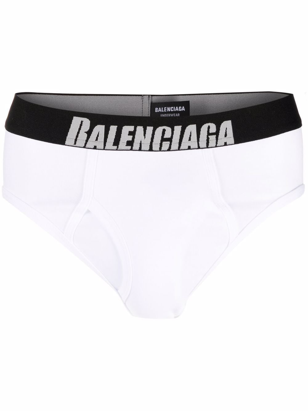 Balenciaga logo-waist cotton briefs - White von Balenciaga