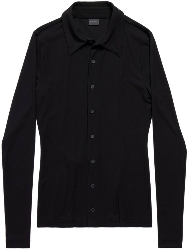 Balenciaga long-sleeve stretch shirt - Black von Balenciaga