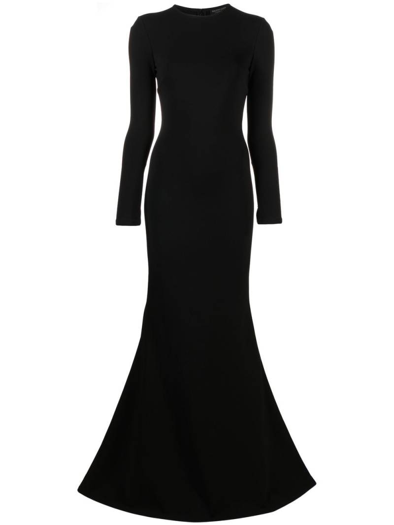 Balenciaga long-sleeved jersey gown - Black von Balenciaga